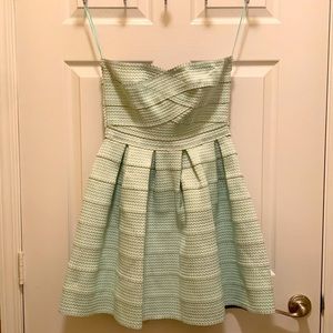 June & Ivy Mint Green Strapless Bandage Dress